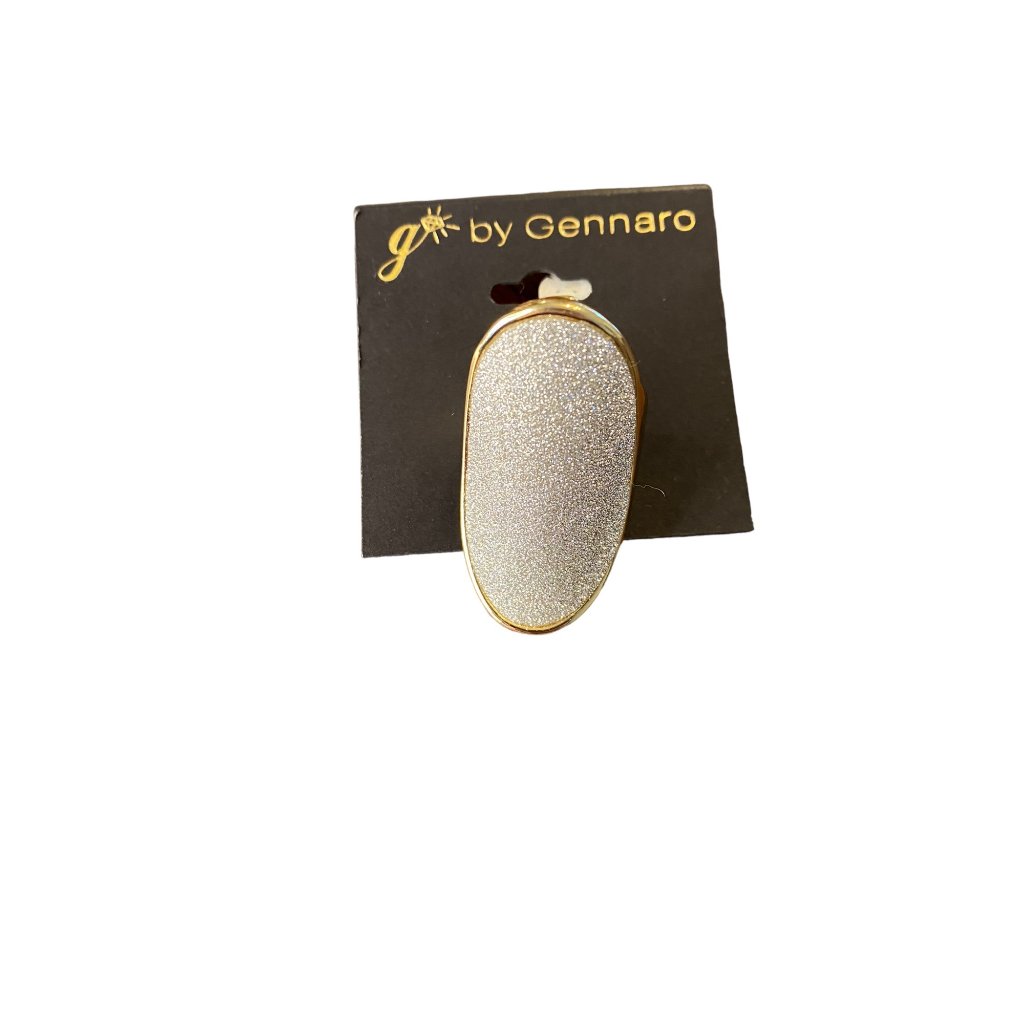 G By Gennoro Glitter Oval Fashion Ring
